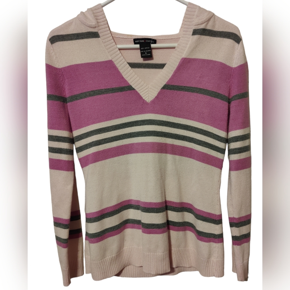 Pink Sweater with Hood